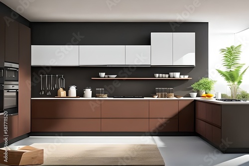 Beautiful Kitchen Interior with Stylish Furniture