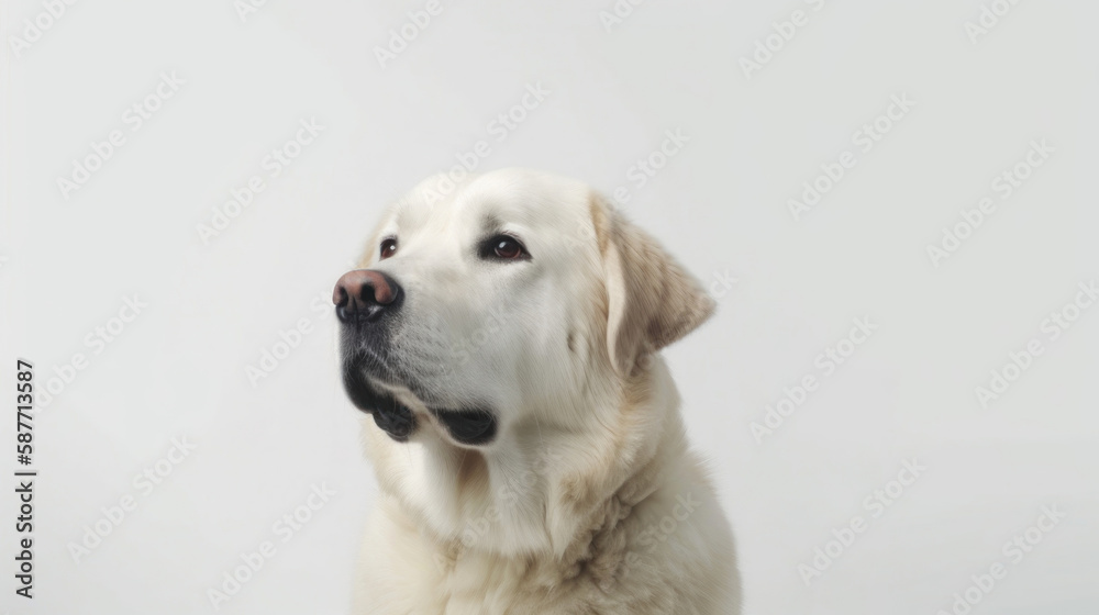 animal on the white Background dog Asian shepherd dog generative ai animal on the white Background dog Asian shepherd dog generative ai