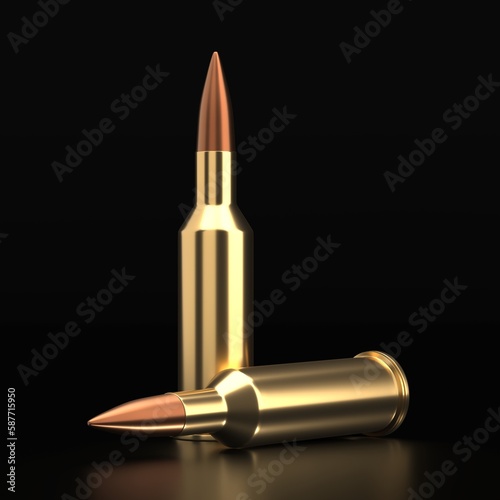 Fotografering Gun rifle bullets or ammo