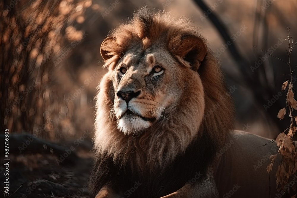 König der Wildnis: Majestätisches Porträt eines Löwen 3