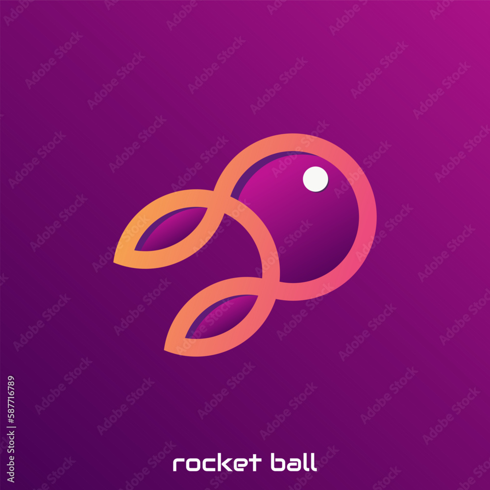 simple illustration for Rocket Ball graphic logo template simple illustration for Rocket Ball graphic logo template