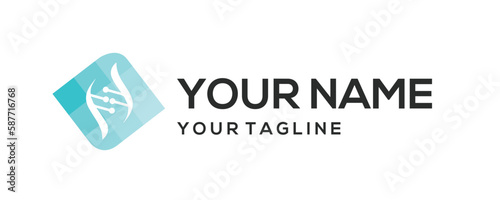 Medical and Health DNA based logo abstract logo design.