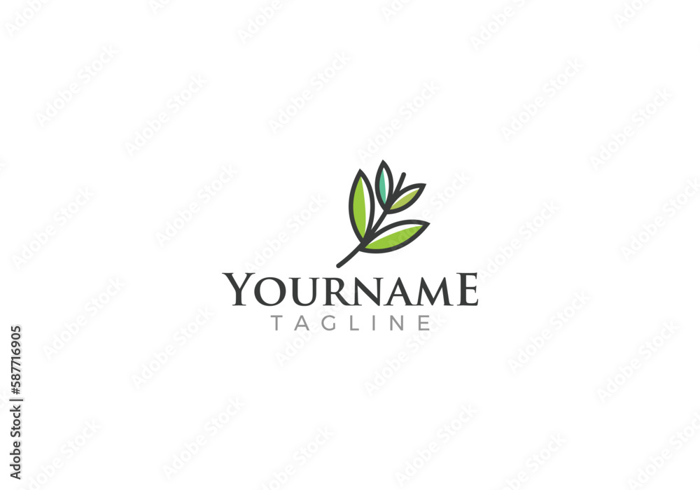 nature and leaf logo design. nature and leaf logo design.