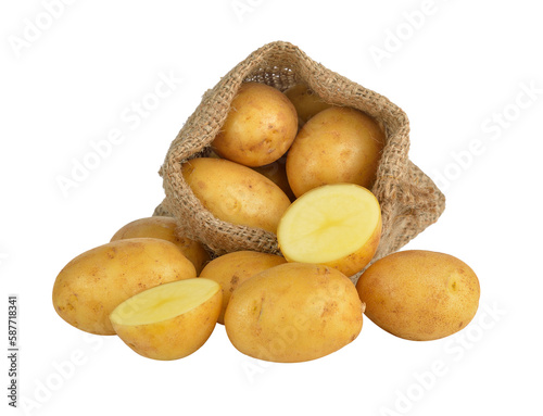  potato in the sack isolated on transparent png