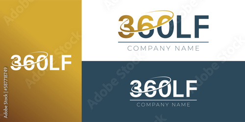 360 Golf Club logo design. Simple and modern vector logo