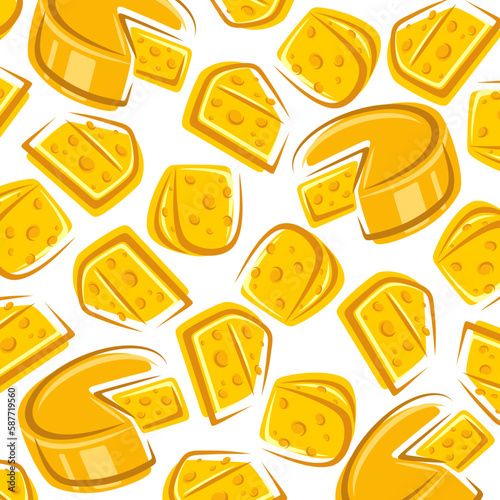 Cheese pattern background set. Collection icon cheese. Vector