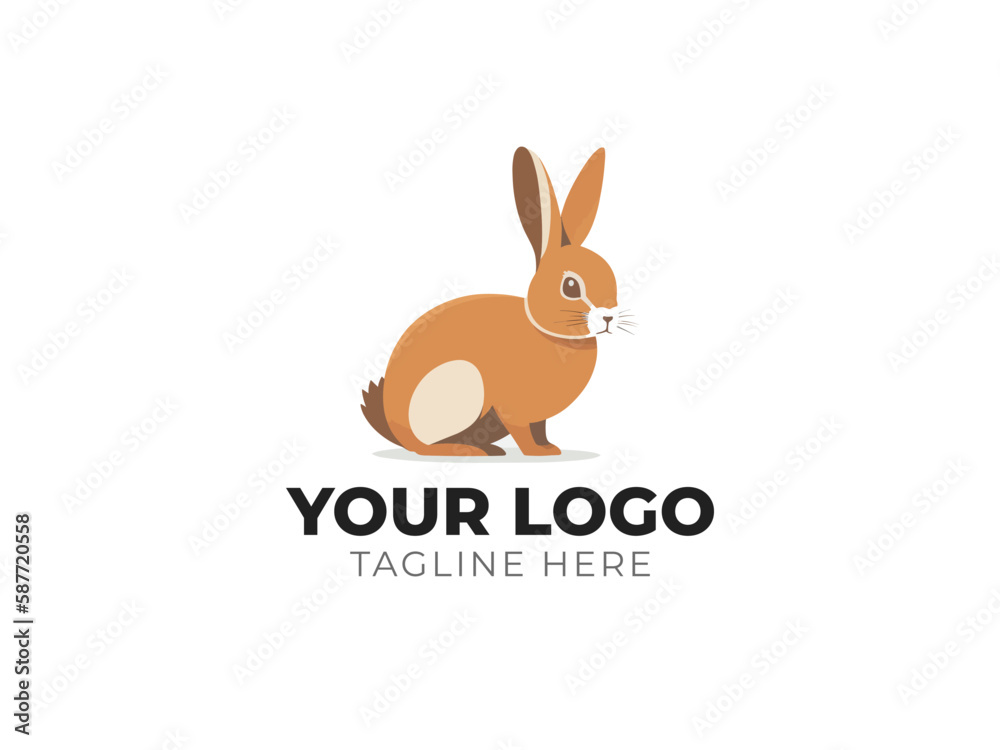 Adorable Rabbit Logo Vector Design Adorable Rabbit Logo Vector Design