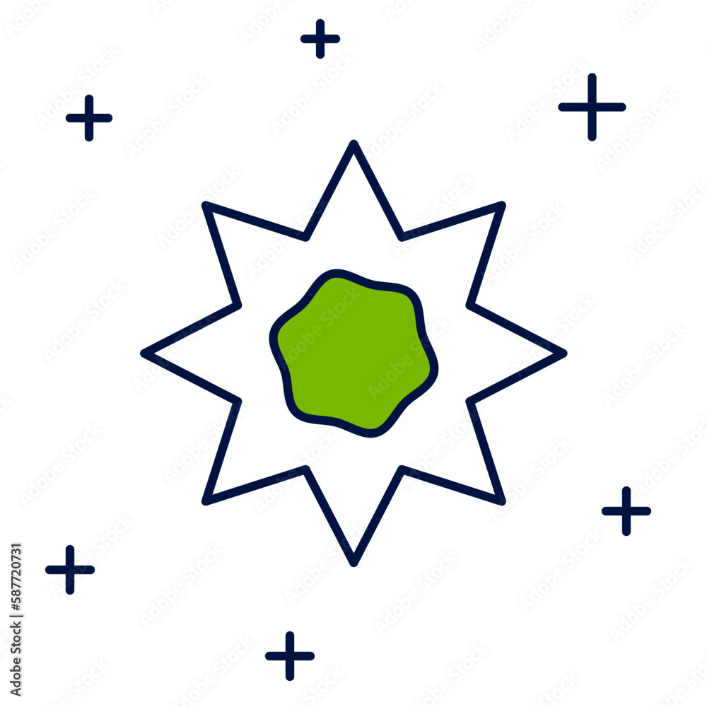 Obraz premium Filled outline Sun icon isolated on white background. Summer symbol. Good sunny day. Vector