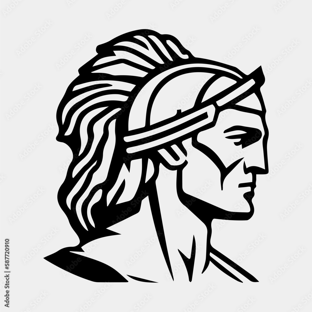 Naklejka premium Spartan logo vector design elements, spartan helmet symbol