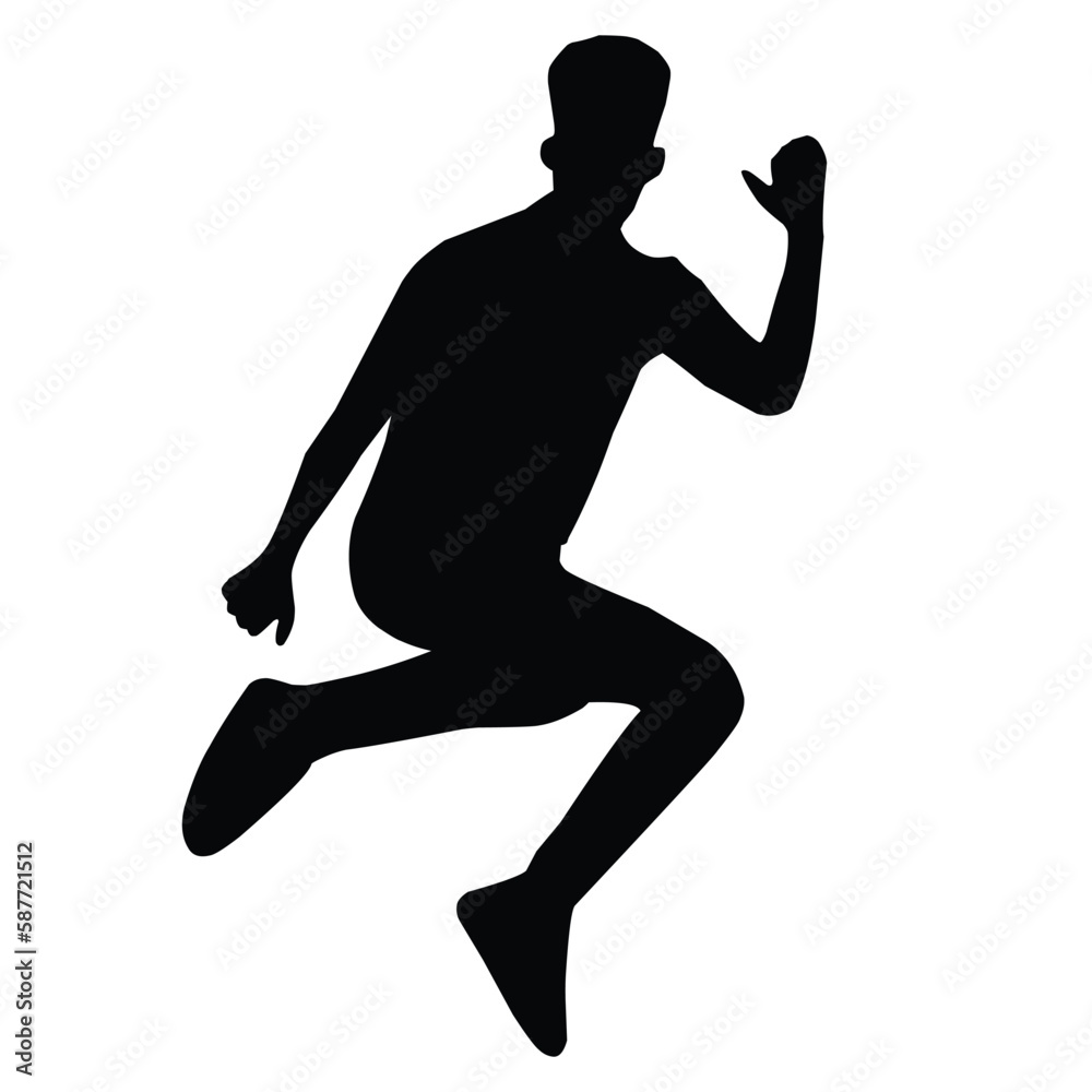 boy jumping for fun silhouette vector Pro Vector boy jumping for fun silhouette vector Pro Vector