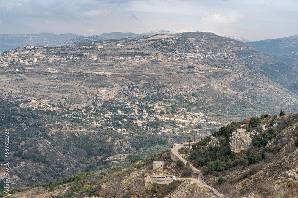 A view from a high peak of the Lebanon Mountains. A view from a high peak of the Lebanon Mountains.