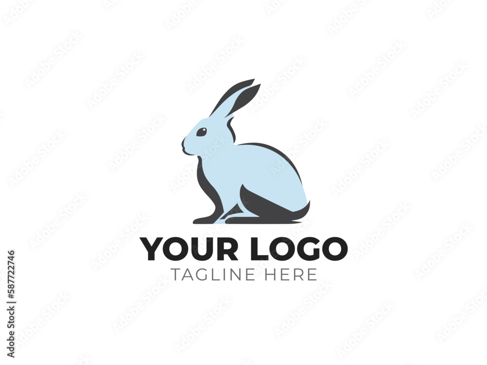 Adorable Rabbit Logo Vector Design Adorable Rabbit Logo Vector Design