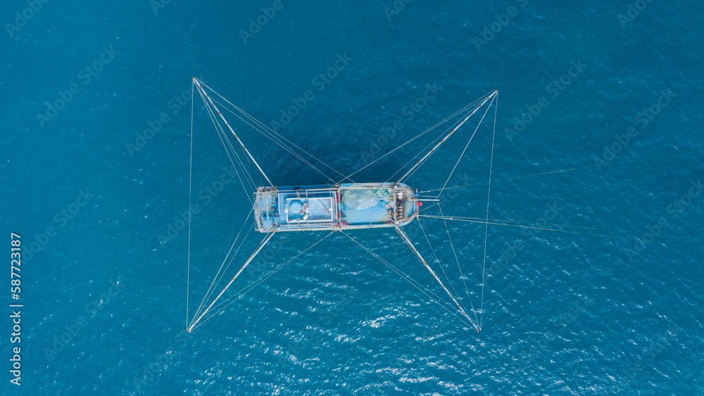 Fototapeta premium The ship docked after catching fish