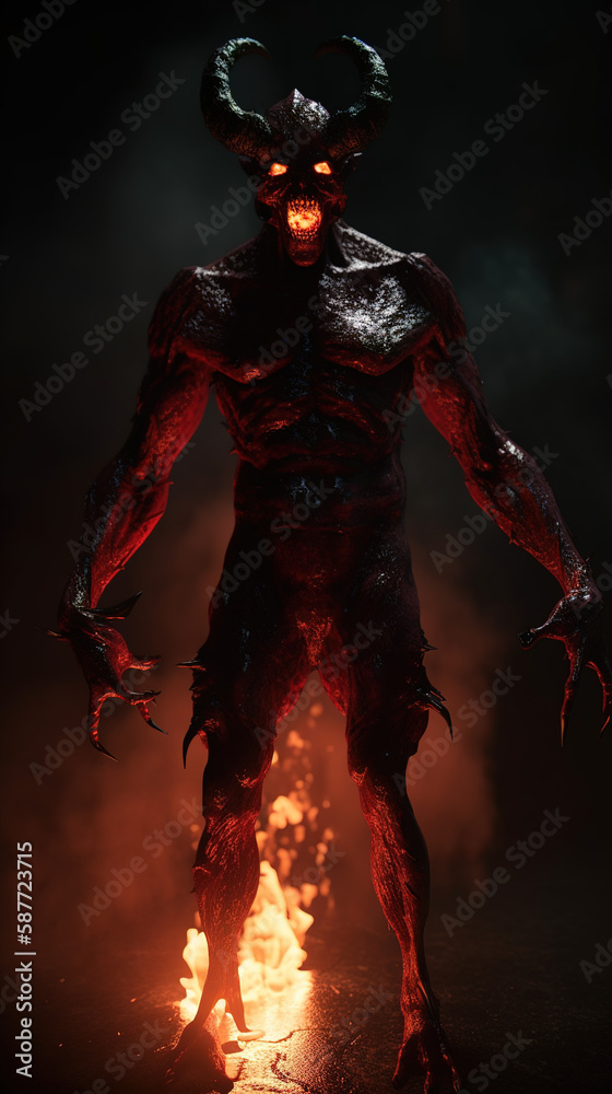 evil demon fire hell