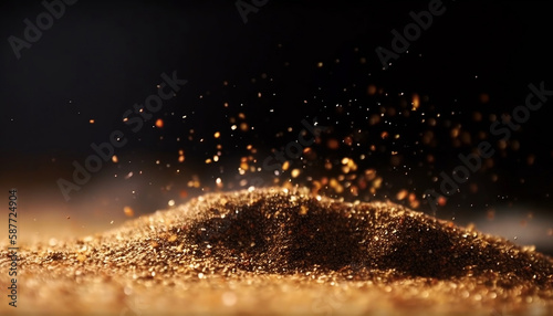 flying gold glitter background, for luxury and premium products