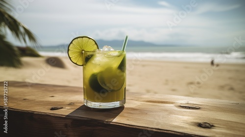 Refreshing Brazilian Caipirinha Cocktail photo