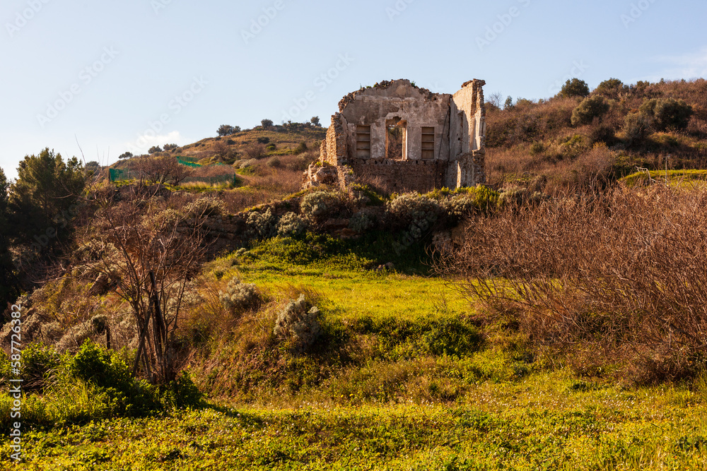 Ruins of the ancient city of Morgantina, Sicily