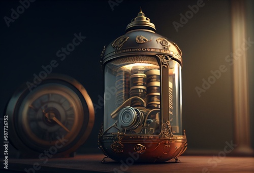 time machine capsule. Generative AI
