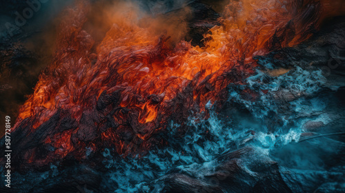symbiosis of fire and ice, Generative AI © Patrick