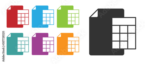 Black Calculator icon isolated on white background. Accounting symbol. Business calculations mathematics education and finance. Set icons colorful. Vector