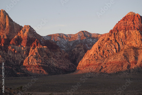 Canvas Print Red Red Canyon Landscape in Nevada