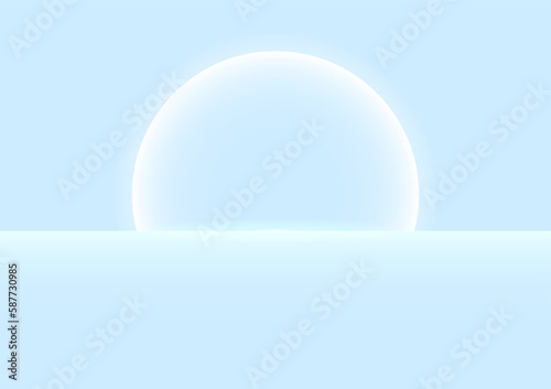 Light blue round abstract background