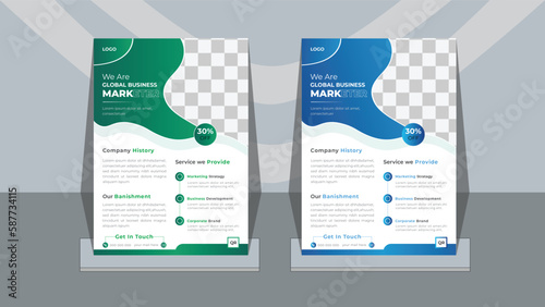 Global Business Marketer Flyer Design, Eye catching modern and unique design, Easy to use in Illustrator.