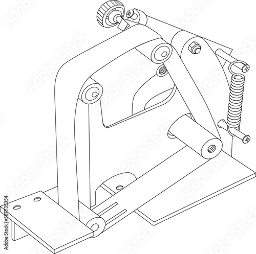 Belt sander, multifunctional angle grinder for metal, sketch