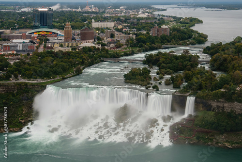 The majestic waterfalls landscape of American Falls at Niagara Falls  Ontario  Canada