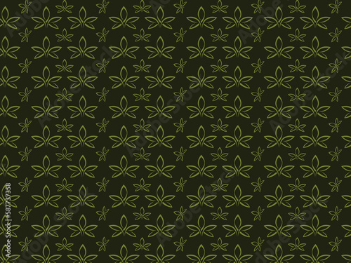 Cannabis pattern seamless.
