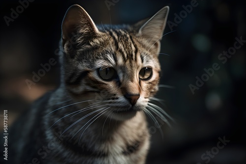 a cat that is looking at the camera © ron