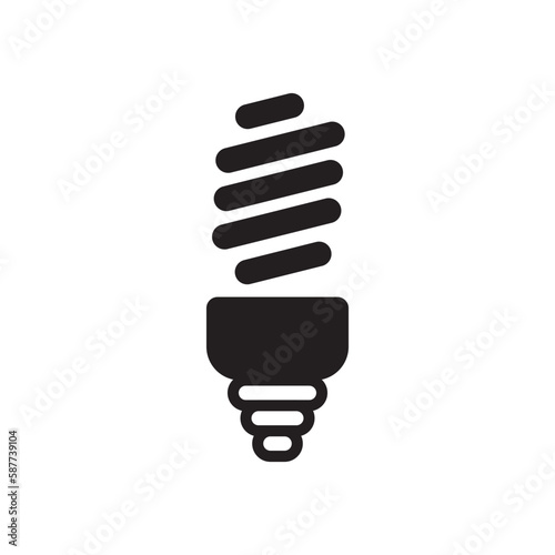 Bulb vector icon. Idea flat sign design. Bulb lamp symbol pictogram. Bulb icon. UX UI icon