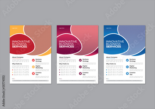 modern trend professional business flyer design corporate vector file