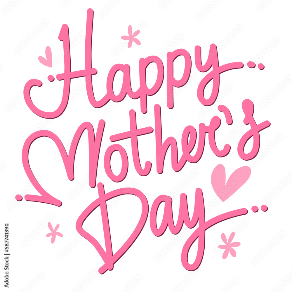 happy mothers day text lettering typography vector happy mothers day text lettering typography vector