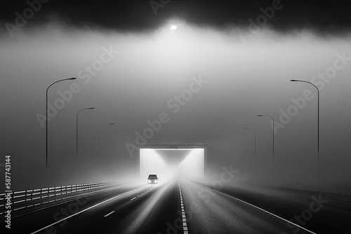 a little-used highway in the fog. Generative AI