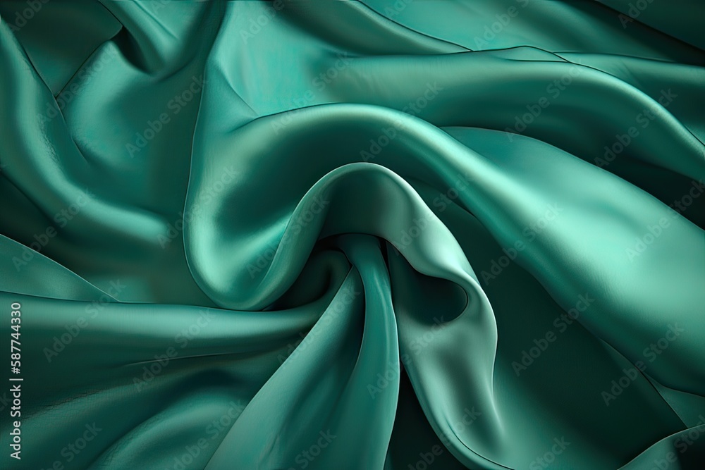 Smooth elegant green silk or satin texture can use as background Smooth elegant green silk or satin texture can use as background