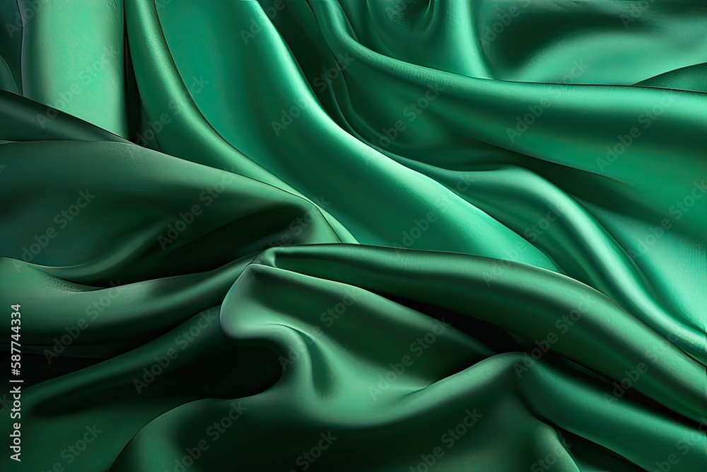 Smooth elegant green silk or satin texture can use as background Smooth elegant green silk or satin texture can use as background