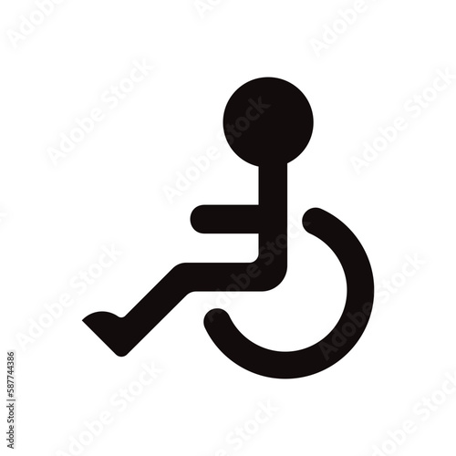 Disabled vector icon. Handicapped flat sign design. Disabled symbol pictogram. UX UI icon