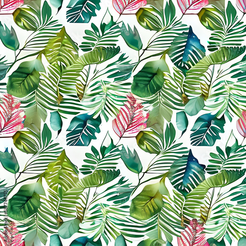 seamless pattern with leaves