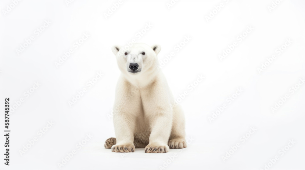animal on the white Background a Bear generative ai animal on the white Background a Bear generative ai