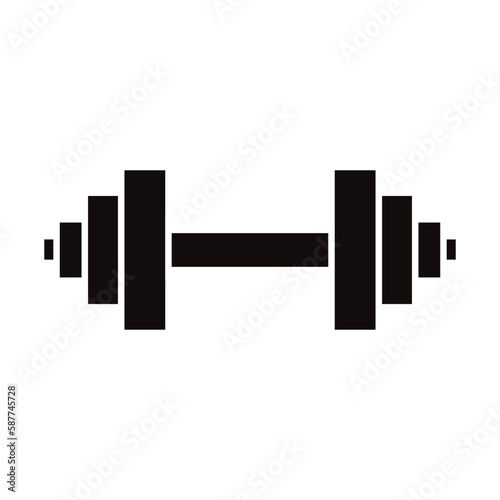 Dumbbell for gym vector icon. Dumbbell for training icon. Dumbbell for fitness flat sign design.  Dumbbell isolated symbol pictogram. UX UI icon