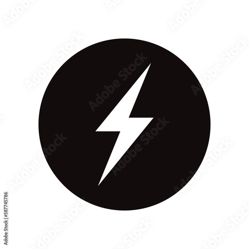 Energy vector icon. Lightning flat sign design. Energy isolated symbol pictogram. UX UI icon 