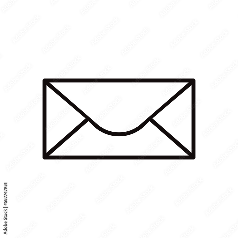 Envelope vector icon. Mail flat sign design. Envelope symbol pictogram. Message icon. UX UI icon Envelope vector icon. Mail flat sign design. Envelope symbol pictogram. Message icon. UX UI icon