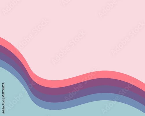 Abstract Geometric Wave Background in Aesthetic Colors