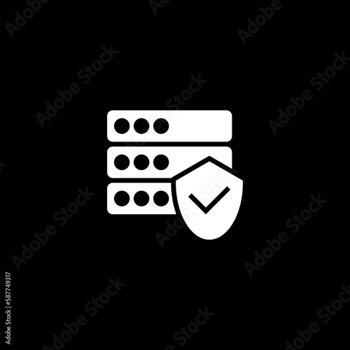 Data access keyr icon.Symbol, logo illustration isolated on black background  photo