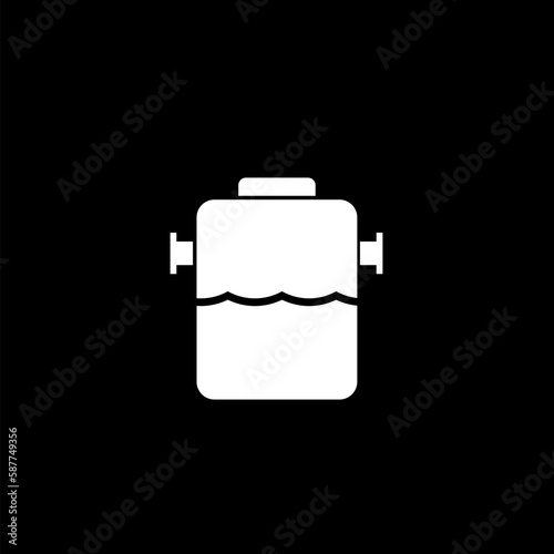 Septic system  icon isolated on black background 