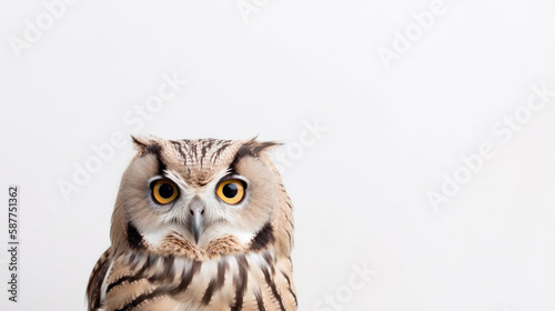 Wallpaper Mural animal on the white Background a Owl generative ai Torontodigital.ca