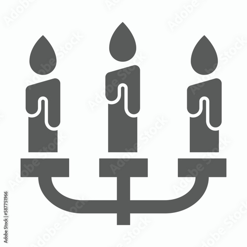 candle icon, beeswax candle vector