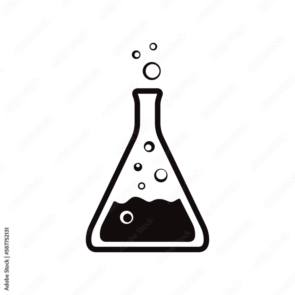 Chemical flask vector icon. Toxic laboratory flask flat sign design. Glass flask symnol pictogram. UX UI icon Chemical flask vector icon. Toxic laboratory flask flat sign design. Glass flask symnol pictogram. UX UI icon