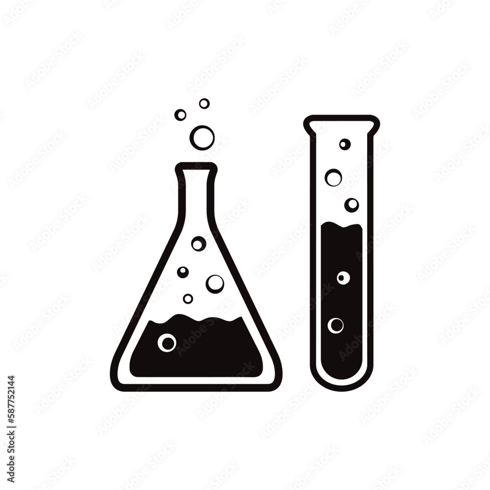 Chemical flask vector icon. Toxic laboratory flask flat sign design. Glass flask symnol pictogram. UX UI icon Chemical flask vector icon. Toxic laboratory flask flat sign design. Glass flask symnol pictogram. UX UI icon